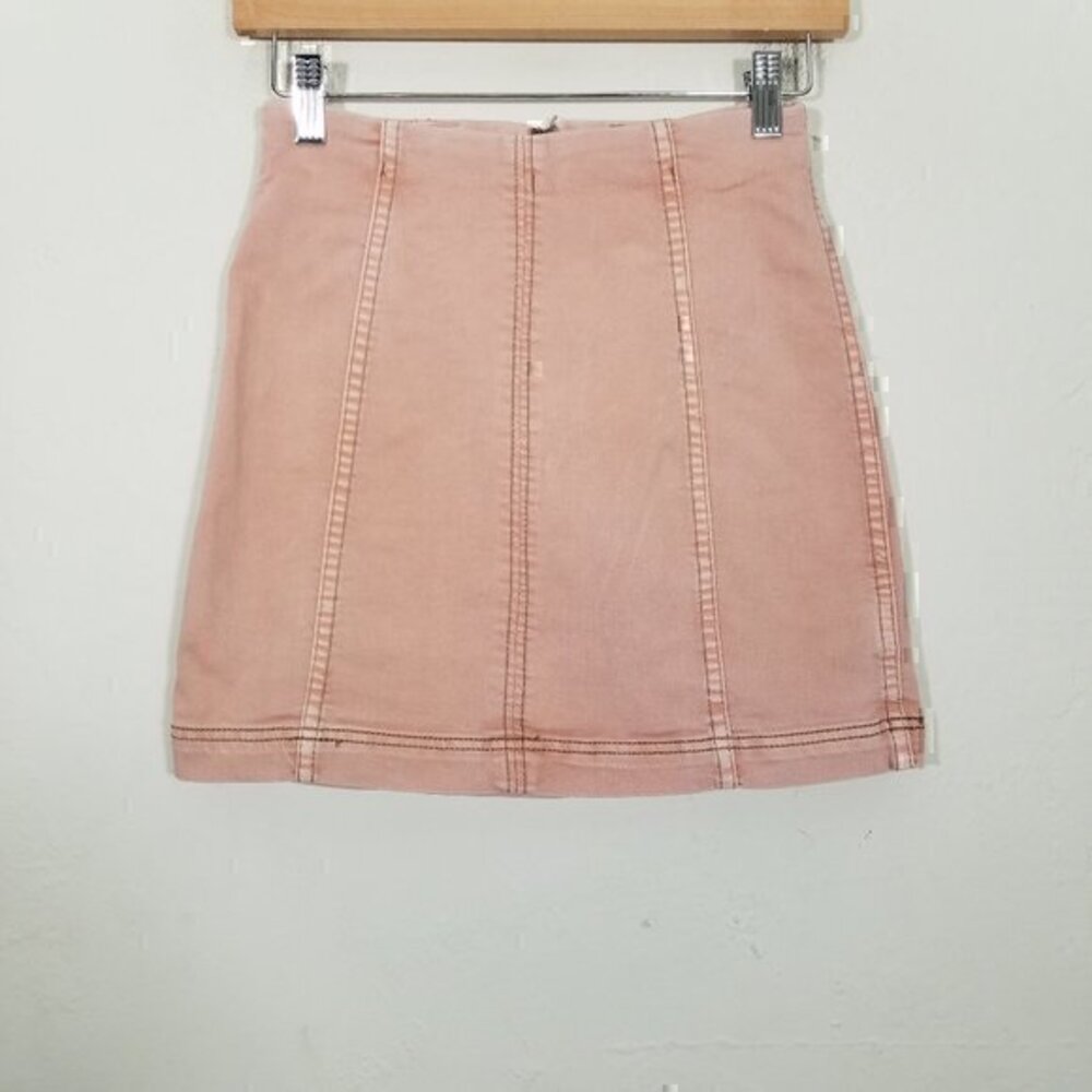 Free People High Waist Stretch Denim Mini Skirts Size 0